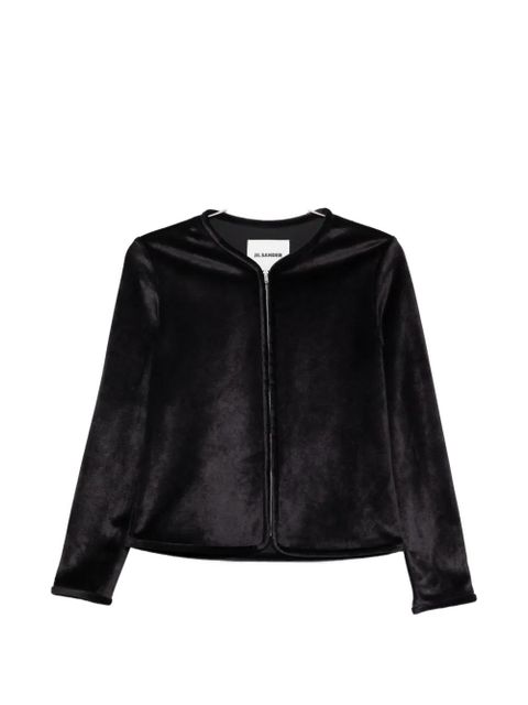 Jil Sander zip-up velvet jacket - Black - zdjęcie produktu nr 1