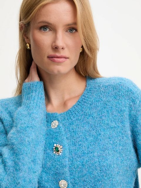 Answear.LAB kardigan z wełną damski kolor niebieski