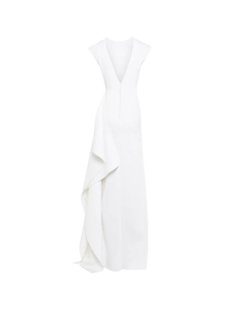 A.W.A.K.E. Mode draped-detail maxi dress - White - zdjęcie produktu nr 2