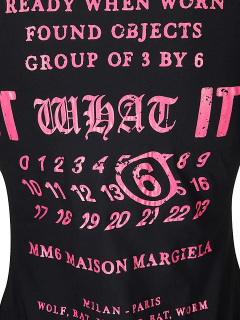 MM6 Maison Margiela logo-print midi dress - Black