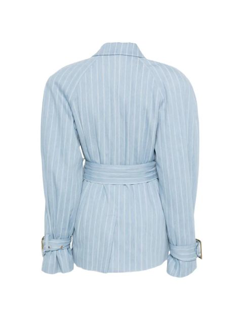 Rowen Rose striped belted coat - Blue - zdjęcie produktu nr 2