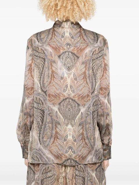 ZIMMERMANN paisley-print front-button shirt - Neutrals
