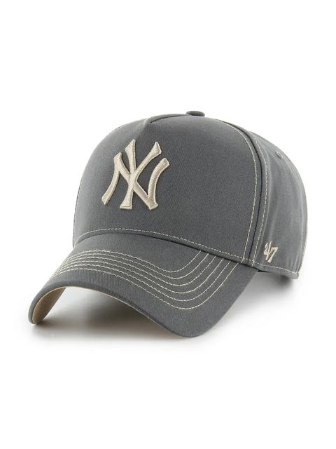47 brand czapka z daszkiem bawełniana MLB New York Yankees kolor szary B-CONDT17GWS-CC - zdjęcie produktu nr 1
