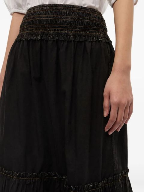 GANNI panelled A-line skirt - Black