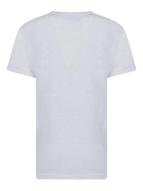 MARANT ÉTOILE logo-print linen T-shirt - White - zdjęcie produktu nr 2