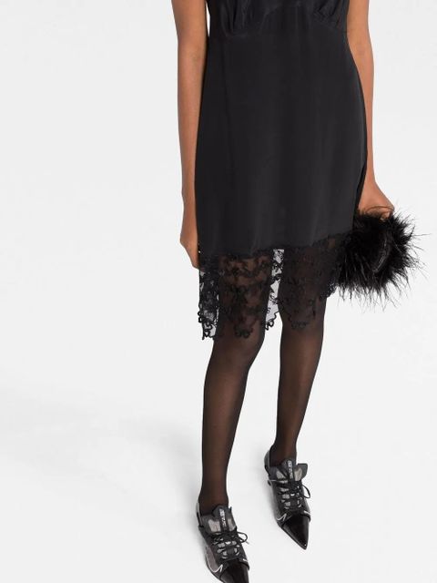 Simone Rocha sleeveless lace-hem dress - Black