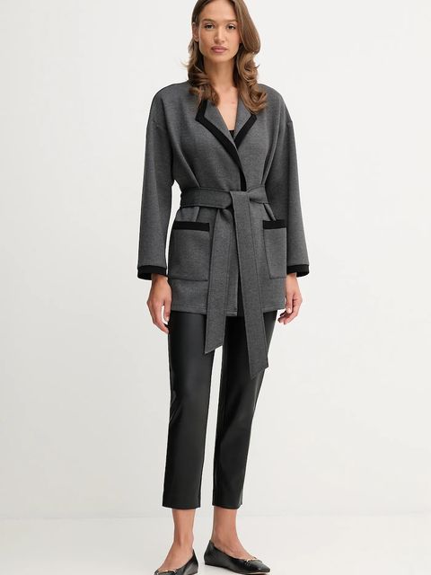 Joseph Ribkoff legginsy lounge z domieszką wełny damski kolor szary 253223