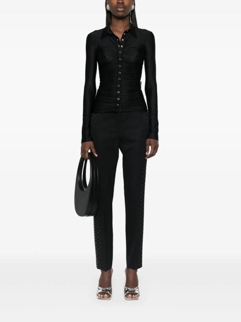 The Attico crystal-embellished trousers - Black