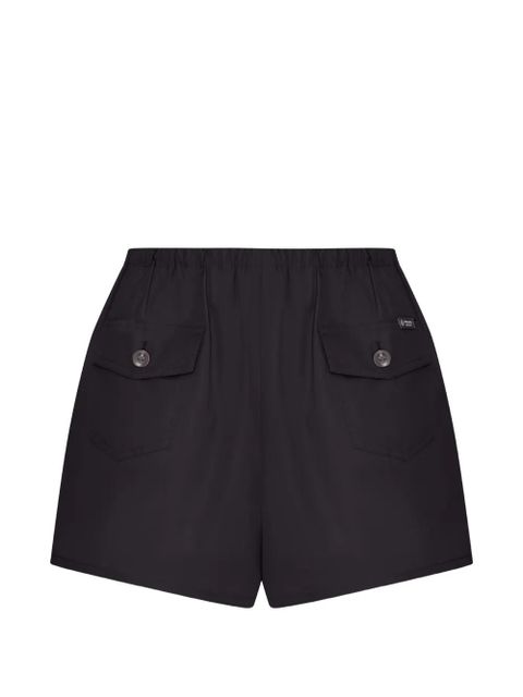 Prada button applique cotton shorts - Black - zdjęcie produktu nr 2