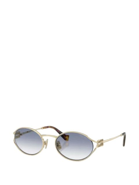 Miu Miu Eyewear oval-frame sunglasses - Gold - zdjęcie produktu nr 2