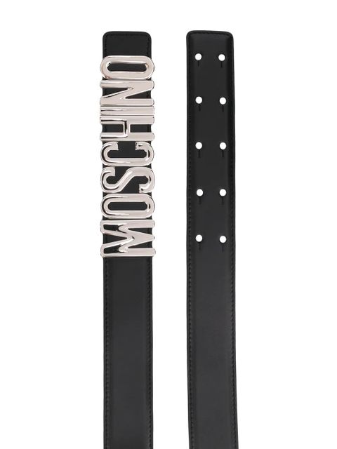 Moschino logo plaque belt - Black - zdjęcie produktu nr 2