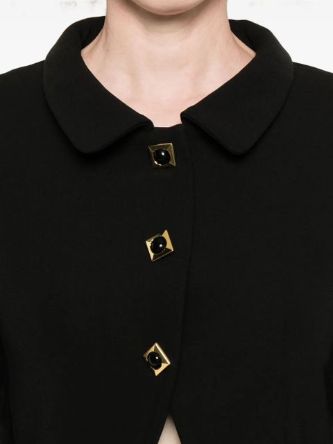 SANDRO square-buttons cropped jacket - Black