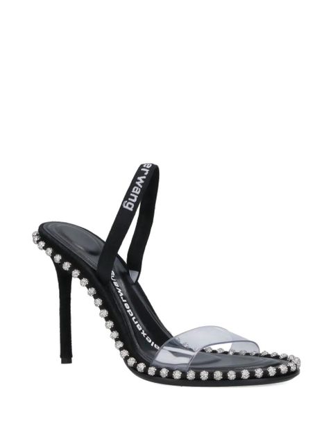 Alexander Wang 105mm Nova rhinestone-embellished heeled pumps - Black