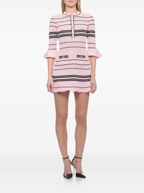 Self-Portrait striped-pattern dress - Pink - zdjęcie produktu nr 2