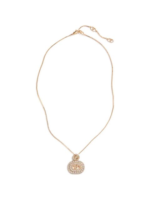 Valentino Garavani VLogo Signature metal and Swarovski® crystal necklace - Gold - zdjęcie produktu nr 1