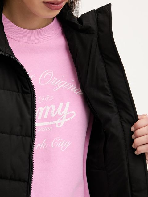 Tommy Jeans bezrękawnik damski kolor czarny przejściowy DW0DW21409