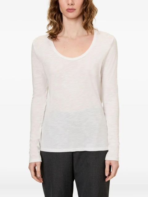 American Vintage Jacksonville long-sleeve scoop-neck T-shirt - White