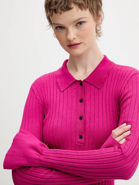 Karl Lagerfeld Jeans longsleeve kolor różowy B1W18026