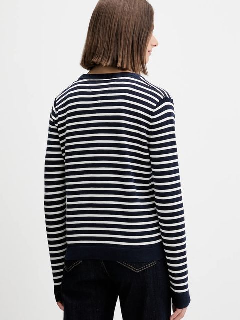 Tommy Jeans sweter bawełniany kolor granatowy lekki DW0DW19888