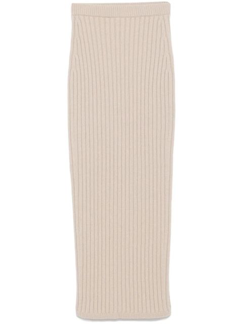 Max Mara ribbed midi skirt - Neutrals - zdjęcie produktu nr 1