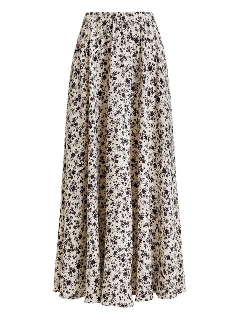 Essentiel Antwerp floral-pattern maxi skirt - Black - zdjęcie produktu nr 1