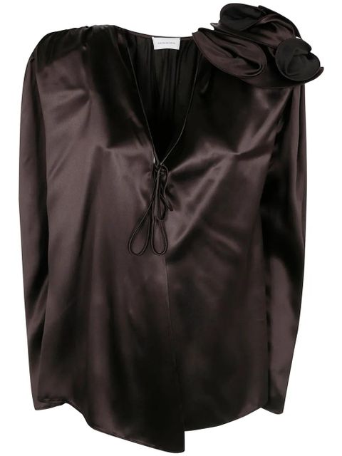 Magda Butrym flower-detailing top - Brown - zdjęcie produktu nr 1