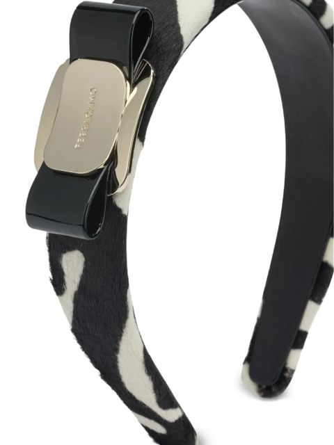 Ferragamo striped bow hair accessory - Black - zdjęcie produktu nr 2