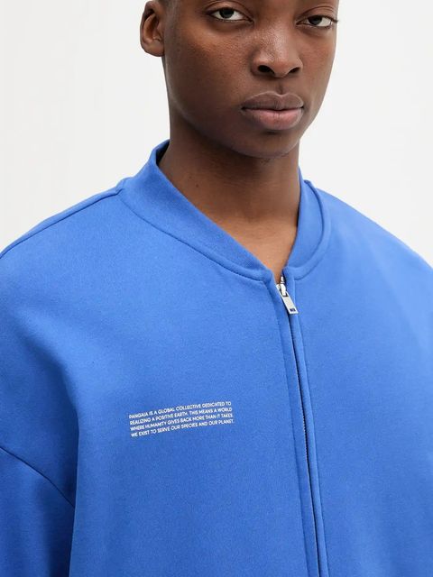 Pangaia kurtka Midweight Bomber Jacket kolor niebieski przejściowa 10002360