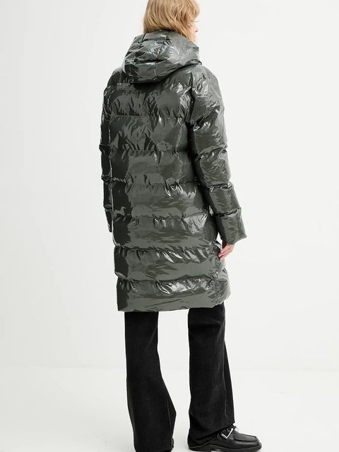 Rains kurtka 15130 Alta Longer Puffer Jacket kolor zielony zimowa 15130