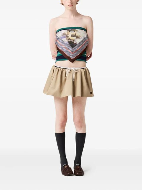 Miu Miu elasticated-waist miniskirt - Neutrals