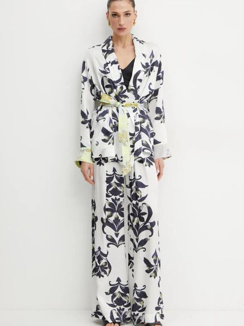 Forte Forte marynarka kolor biały niezapinana wzorzysta 13901 my jacket