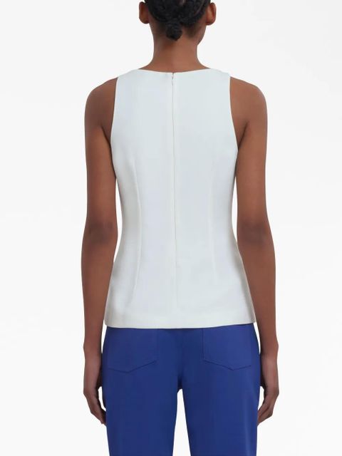 Marni bead-embellished sleeveless blouse - White