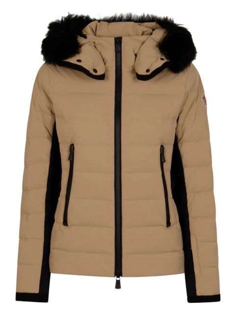 Moncler Grenoble fur-trimmed belted jacket - Neutrals - zdjęcie produktu nr 1