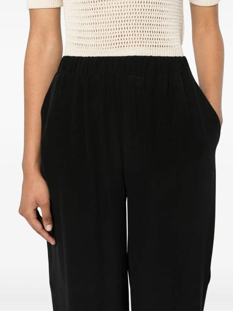 Max Mara Zigano silk palazzo pants - Black