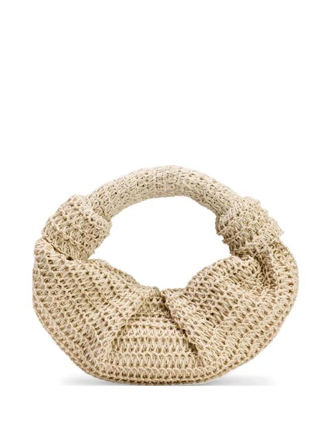 Simon Miller Lopsy knotted raffia handbag - Neutrals - zdjęcie produktu nr 1
