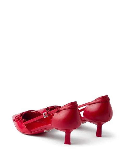 Prada leather pumps - Red