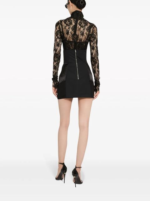 Dolce & Gabbana bustier-waist ruched miniskirt - Black