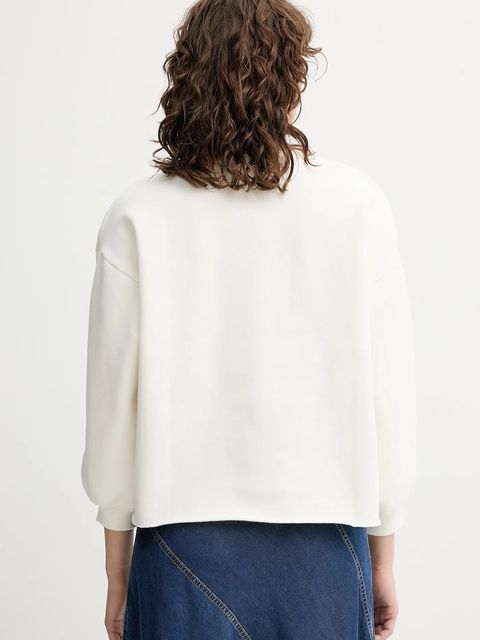 Levi's bluza LEO RAW CUT CREW damska kolor beżowy z aplikacją A8793