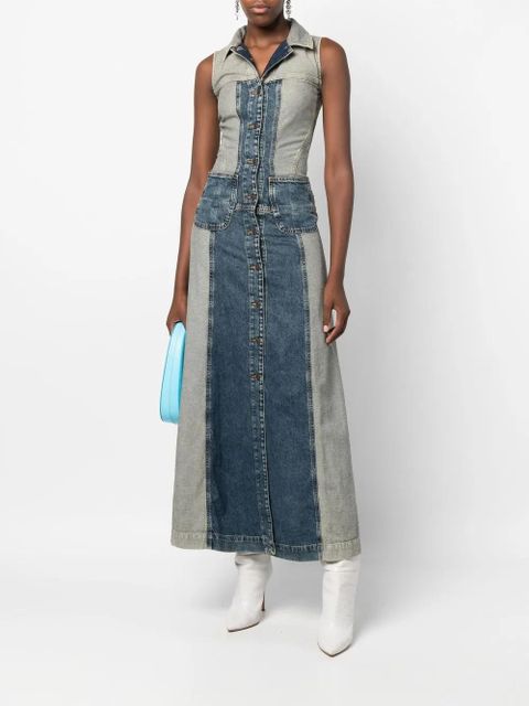 Diesel De-Arys panelled denim dress - Blue