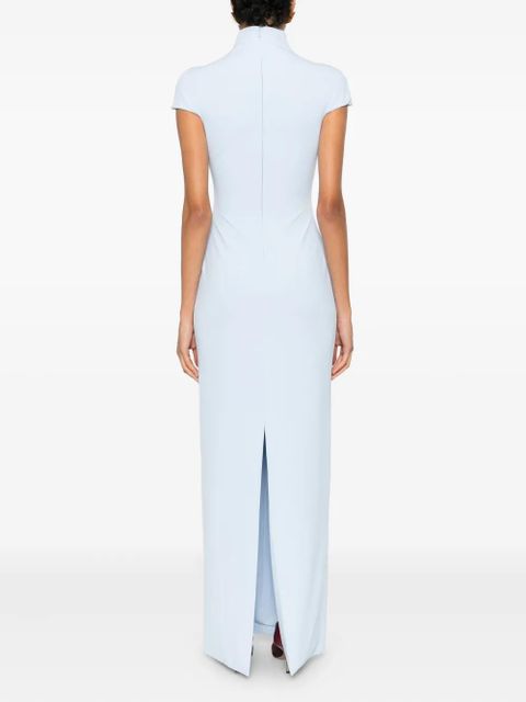 Solace London Lang mock-neck maxi dress - Blue