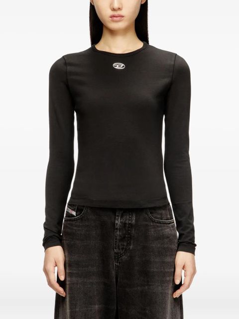 Diesel logo-detail long-sleeve T-shirt - Black