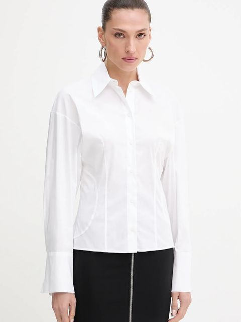 Patrizia Pepe koszula damska kolor biały slim z kołnierzykiem klasycznym 8C0789 A043 - zdjęcie produktu nr 1