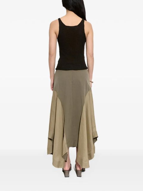 OUR LEGACY Petti asymmetric skirt - Green