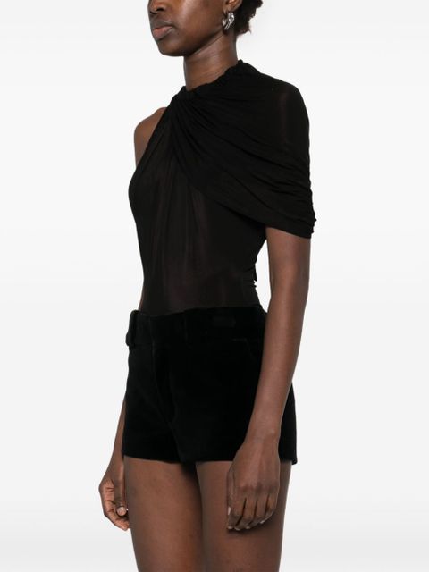 Magda Butrym cape-effect halterneck bodysuit - Black