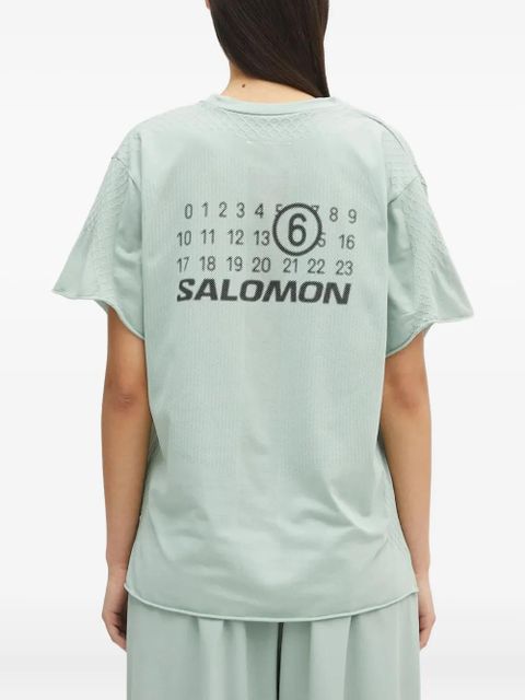 MM6 Maison Margiela x Salomon print textured seamless T-shirt - Green