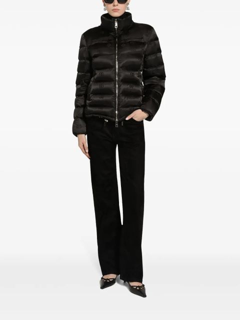 Dolce & Gabbana DNA monogram-jacquard puffer jacket - Black