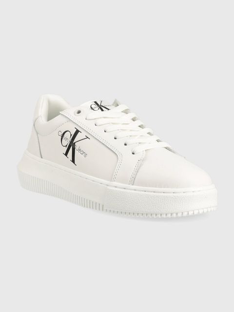 Calvin Klein Jeans sneakersy skórzane YW0YW00823 CHUNKY CUPSOLE MONOLOGO W - zdjęcie produktu nr 1