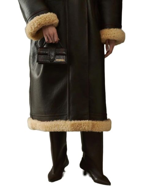 Jacquemus The Bambino top-handle leather clutch bag - Brown - zdjęcie produktu nr 2