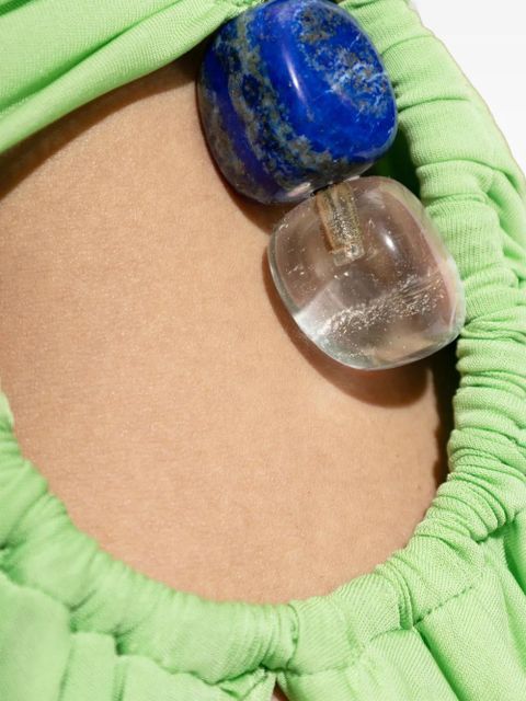 Christopher Esber draped beaded skirt - Green