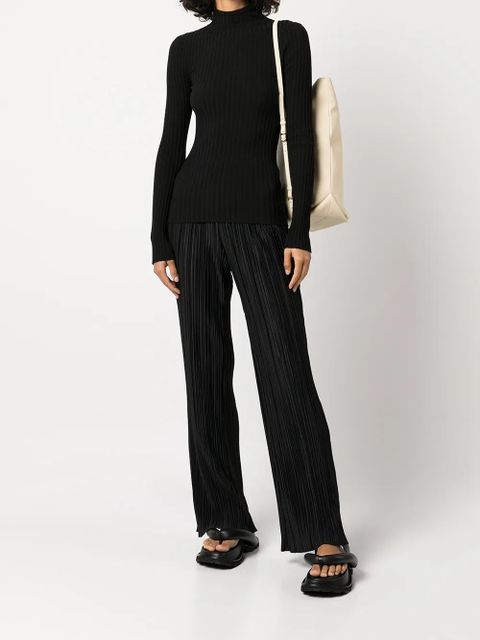 ANINE BING Billie plissé trousers - Black - zdjęcie produktu nr 2